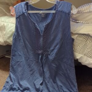 Eddie Bauer Blue Sleeveless Relaxed Blouse. 2 For $10